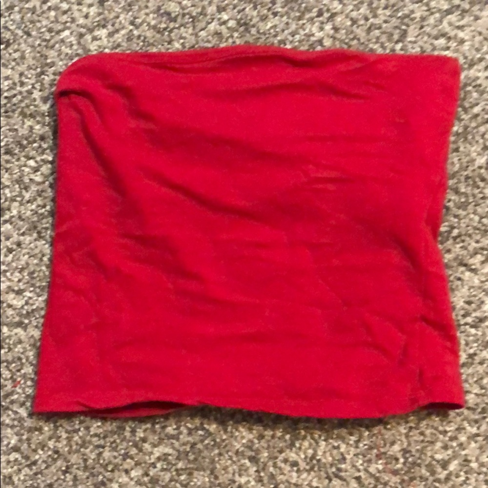 Red tube top